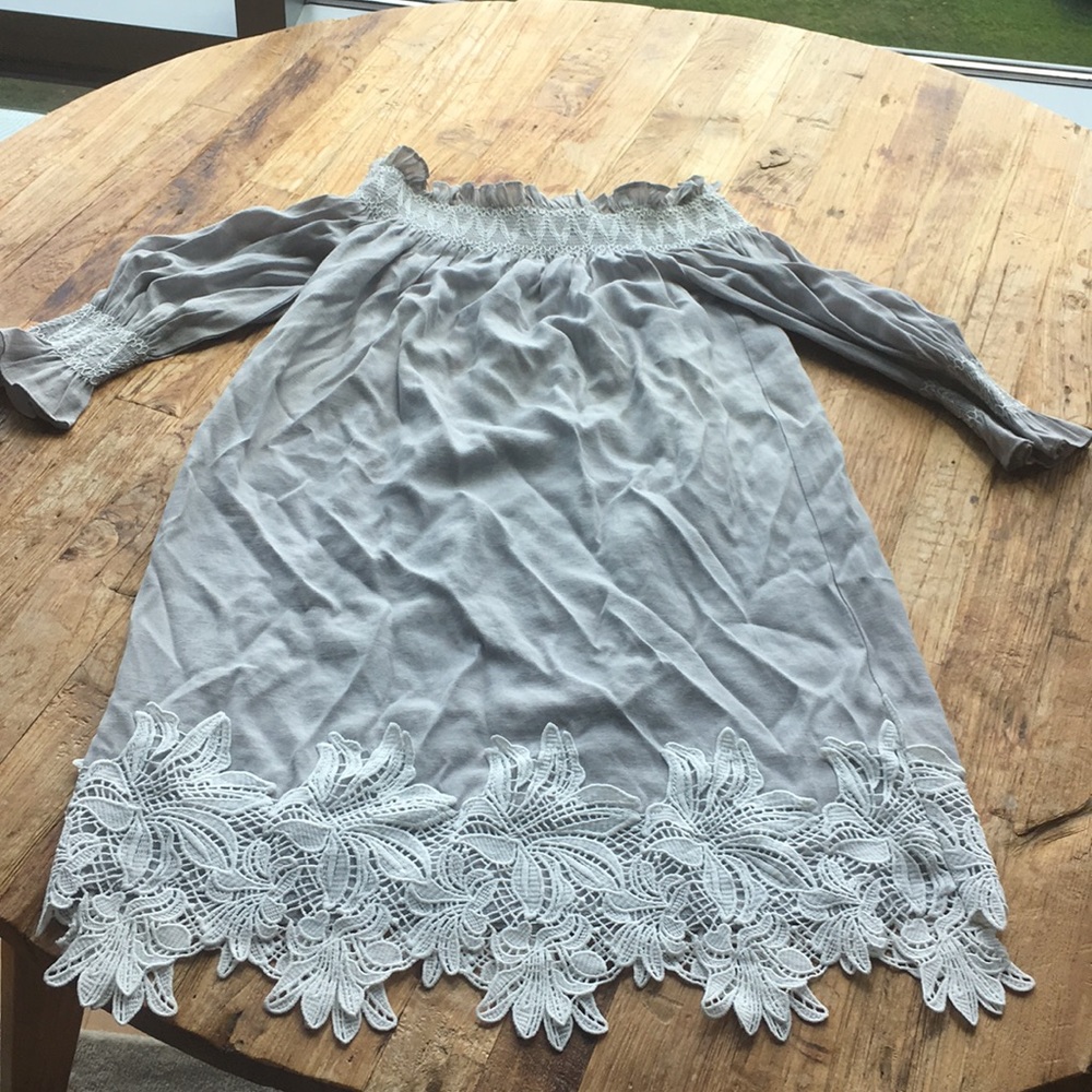Lace hem anthropologie dress